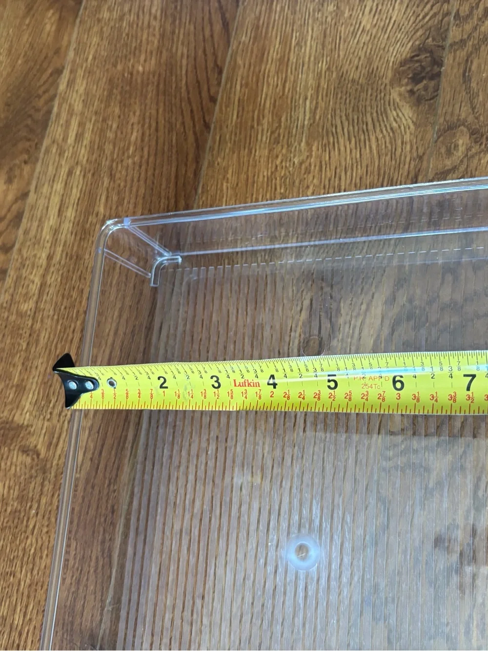 Clear Plastic food storage tray